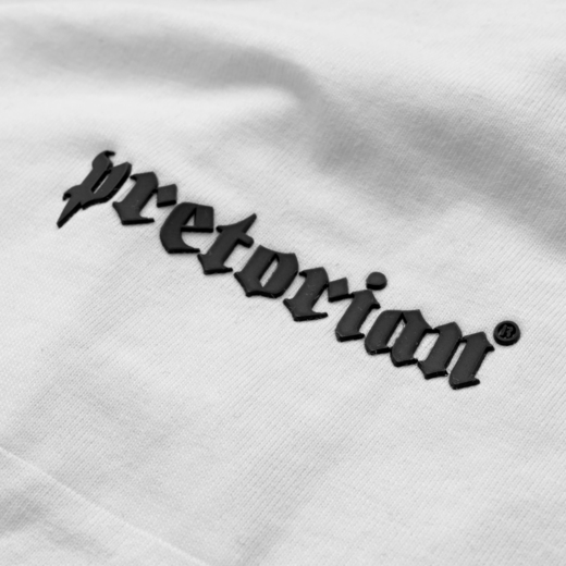 Koszulka polo Pretorian Line "Logo 3D black" - biała