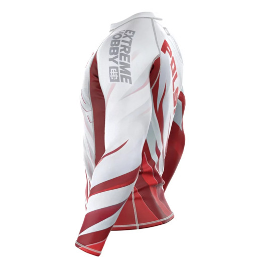 Longsleeve rashguard męski Extreme Hobby | POLSKA ULTIMATE - biały