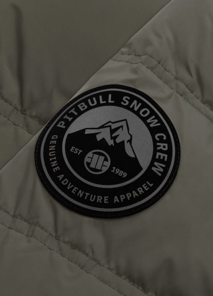 Kurtka zimowa pikowana parka z kapturem PIT BULL "KINGSTON II" - oliwkowy