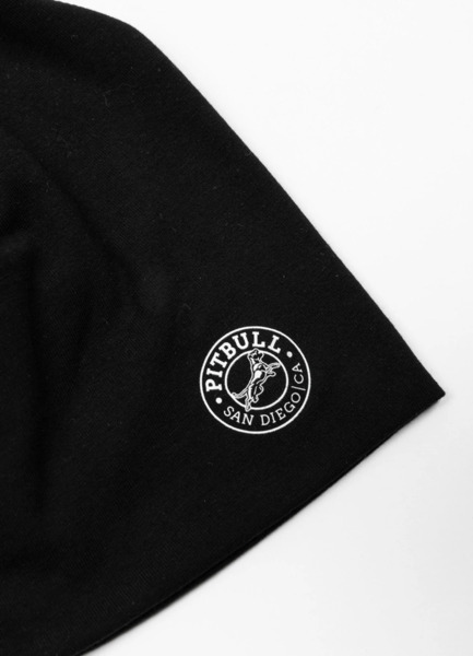 Czapka zimowa bawełniana PIT BULL "SAN DIEGO CA" - czarna
