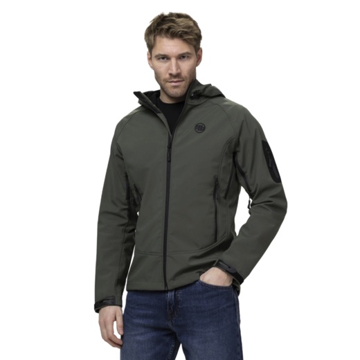 PIT BULL "Rockfish II" Hooded Softshell Jacket - Olive