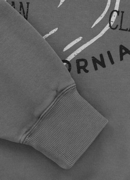 Women&#39;s classic sweatshirt WASHED PIT BULL &quot;MANZANITA HEART&quot; - gray