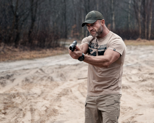 Koszulka T-shirt Dobermans Aggressive "PROBLEM SOLVER" TS331B - biała