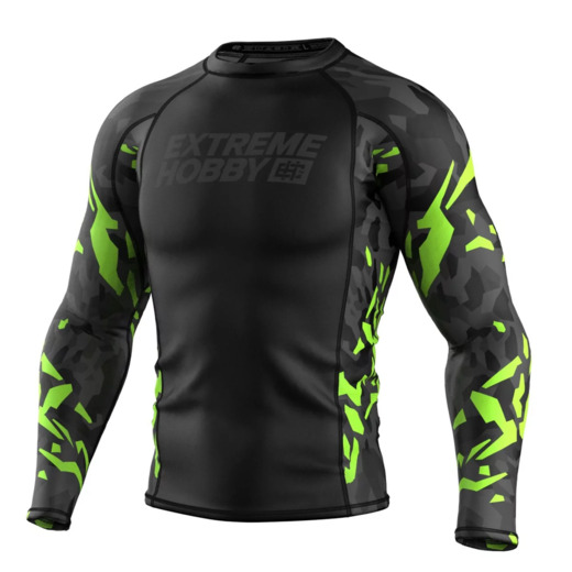 Longsleeve rashguard Extreme Hobby | Black Panther - czarny/limonka