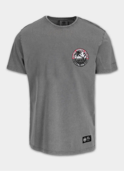 Koszulka PIT BULL Denim Washed "OCEANSIDE" - szara