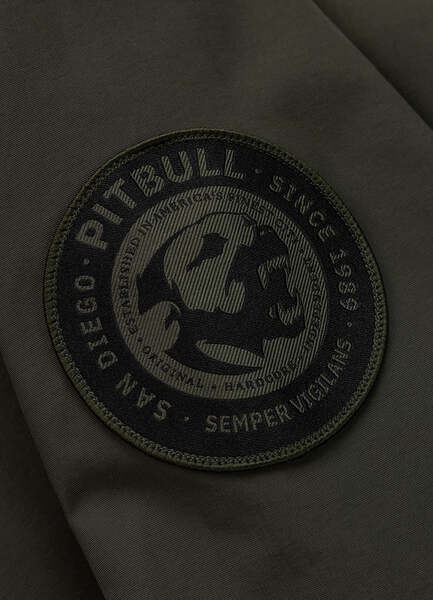 PIT BULL "HOOPER" transitional bomber jacket with hood - olive