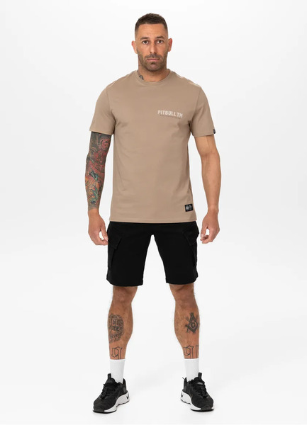 Koszulka męska PIT BULL "PARA BELLUM" - piaskowa