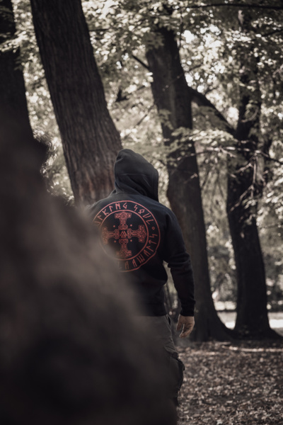 Longsleeve Dobermans Aggressive "THORS CROSS" LS386 - granatowy