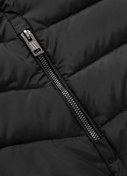 Kurtka zimowa PIT BULL pikowana z kapturem FOOTHILL - czarny