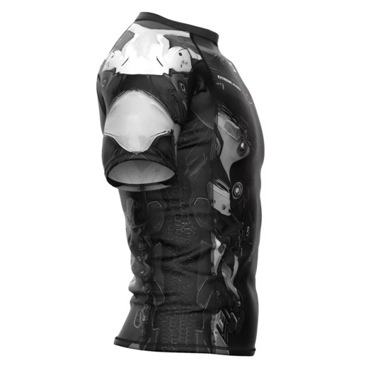 Extreme Hobby | IRON FORCE Men's Short Sleeve Rashguard - White