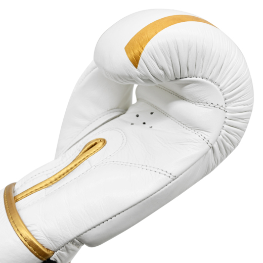 Cohortes &quot;Cornibus Cohort&quot; leather boxing gloves - white/gold