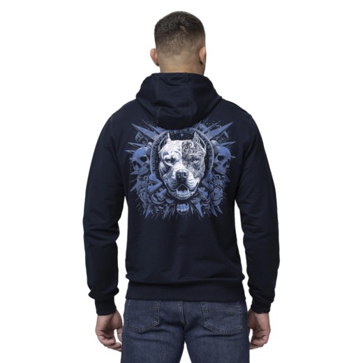 Bluza z kapturem PIT BULL "WORLD" - granatowy