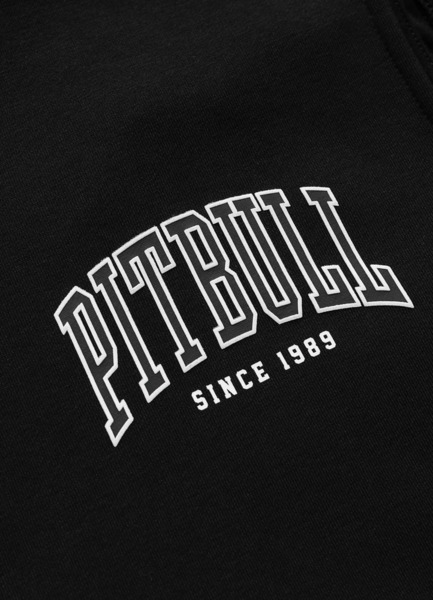 PIT BULL "BADGER" Zip-Up Hooded Vest - Black