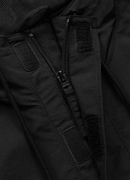 PIT BULL "MEANDRO" transitional hooded kangaroo jacket - black