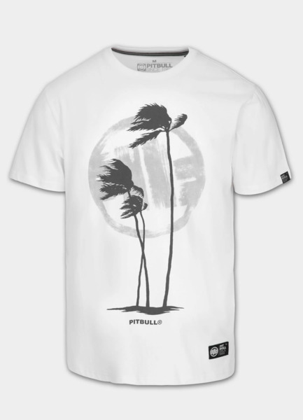 Koszulka męska PIT BULL "PALMS" - biały