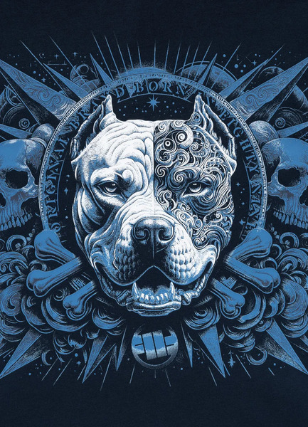 Bluza z kapturem PIT BULL "WORLD" - granatowy