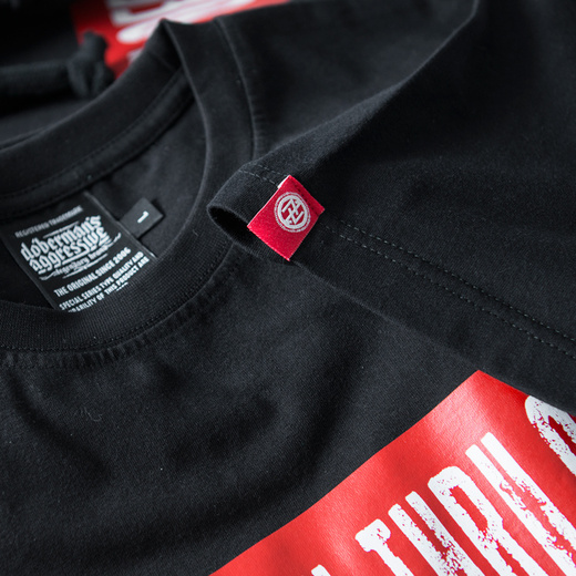 Longsleeve Dobermans Aggressive "STRENGTH THRU OFFENSIVE" LS226" - granatowy