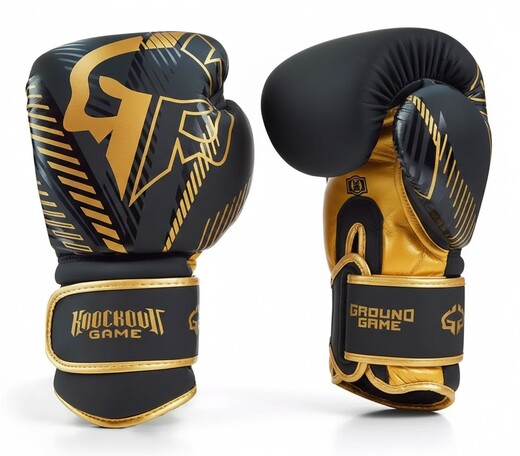 Ground Game "Bling" leather boxing gloves