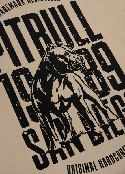 Koszulka męska Pit Bull San Diego Dog - piaskowa