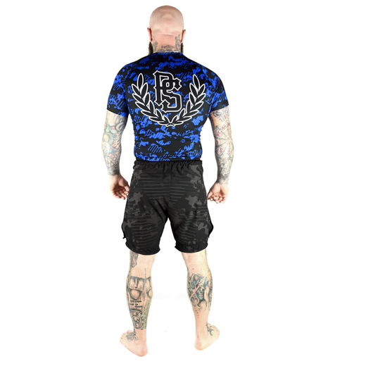 Rashguard short sleeve Pretorian "Blue Camo"