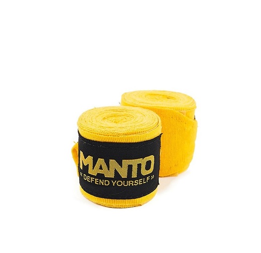 Bandaż bokserski MANTO owijki 4m bawełniane - żółte