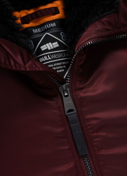 PIT BULL "Encino" winter jacket - burgundy