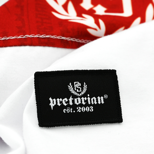 T-shirt Pretorian "Trouble Red Strap" - white