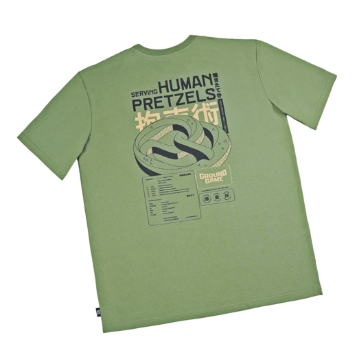 Koszulka T-shirt Oversize Ground Game "GG Bakery" - khaki