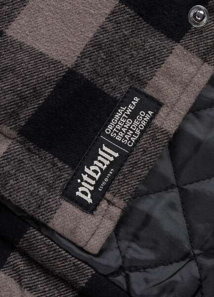 PIT BULL "PIONEER II" Flannel Hooded Jacket - Taupe