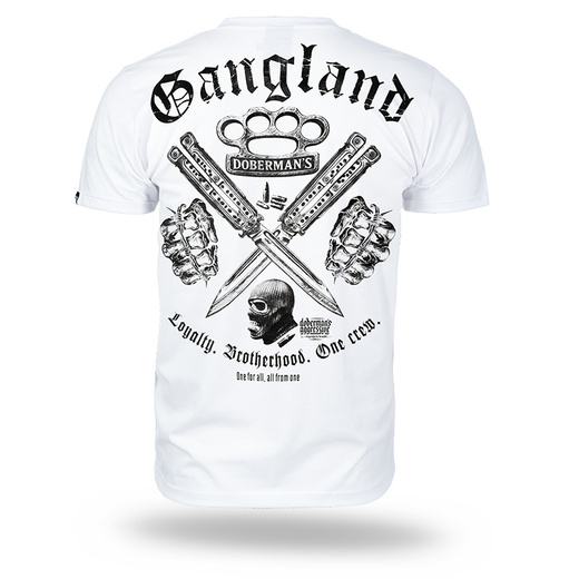 Koszulka T-shirt Dobermans Aggressive "ONE CREW GANGLAND" TS384 - biała