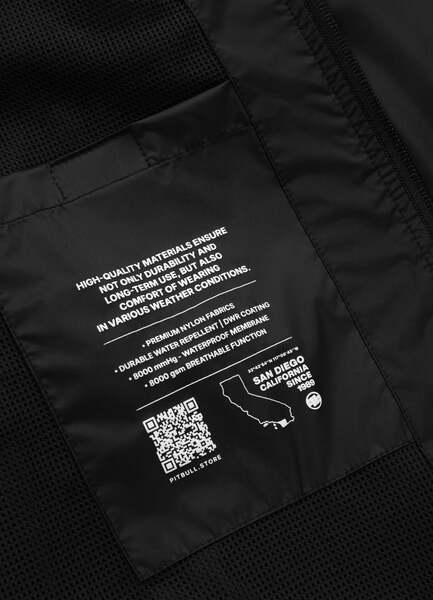 Kurtka przejściowa PIT BULL "Athletic Tape" - czarna