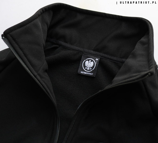 Bluza rozpinana na stójce UltraPatriot POLSKA WALCZĄCA - czarna
