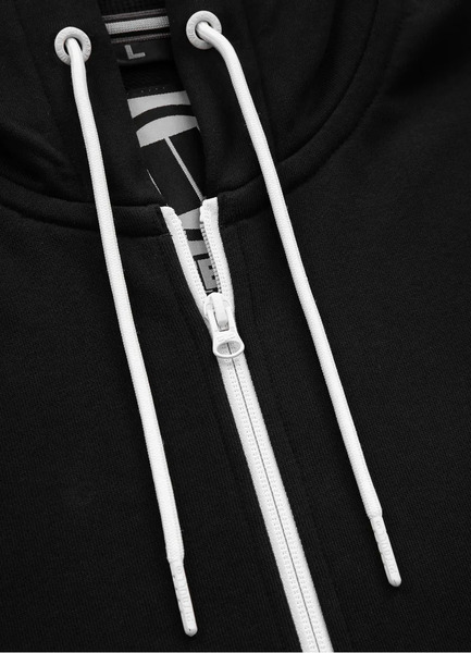 Bluza z kapturem rozpinana PIT BULL Terry "New Logo" - czarna