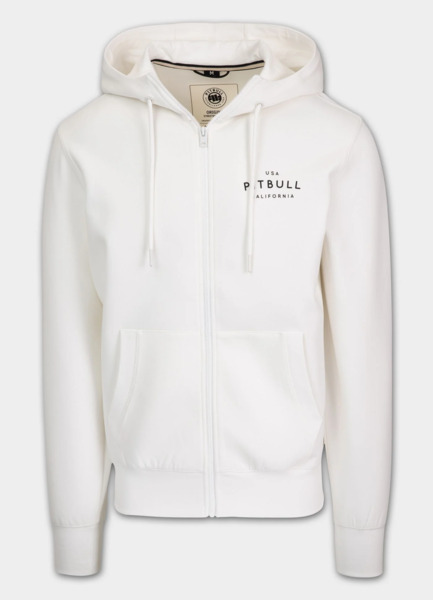 Bluza rozpinana z kapturem PIT BULL "SAMPSON" - off white