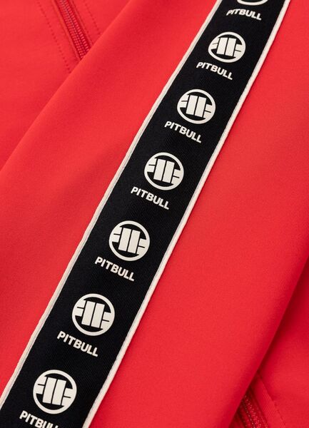 Bluza rozpinana Oldschool PIT BULL "POWERS" - czerwony