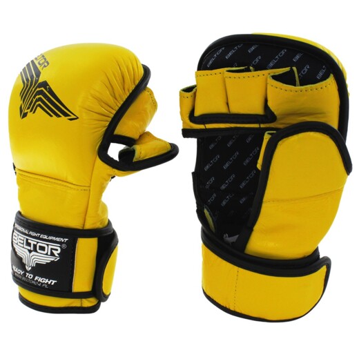 MMA training gloves Beltor "Training" yellow