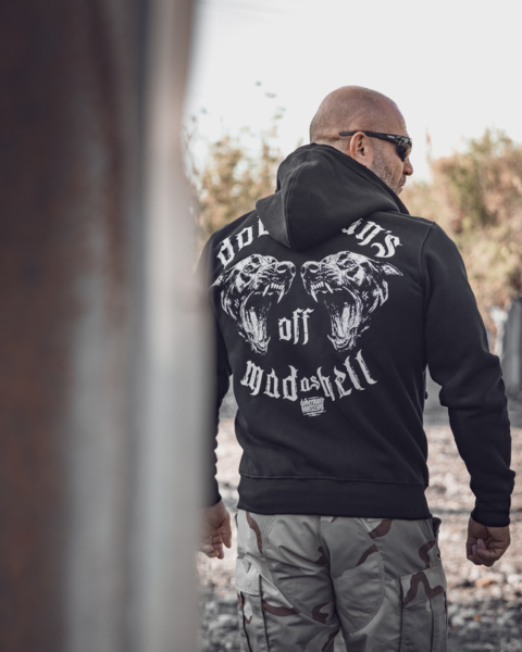 Dobermans Aggressive &quot;MAD AS HELL BK383&quot; Hoodie - Black