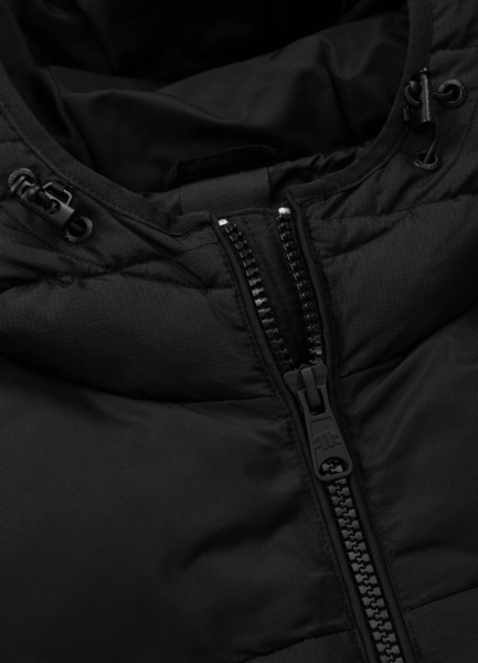 Kurtka zimowa pikowana z kapturem PIT BULL "DILLON" - czarny