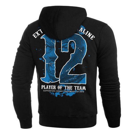 Bluza z kapturem Extreme Adrenaline "12 Player" - niebieski
