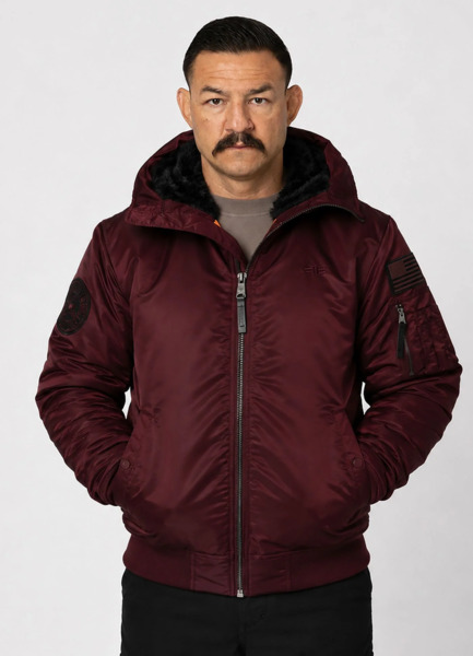 PIT BULL "Encino" winter jacket - burgundy