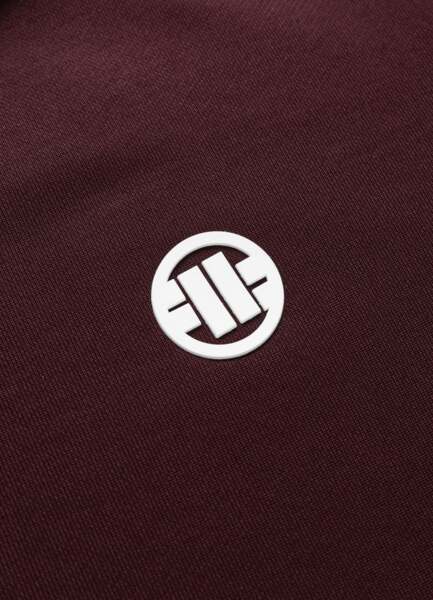 Bluza rozpinana PIT BULL Oldschool "Tape Logo" - bordowy