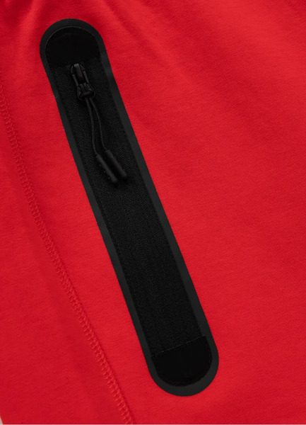  PIT BULL men&#39;s sweat shorts &quot;DOGWOOD&quot; - red fluo