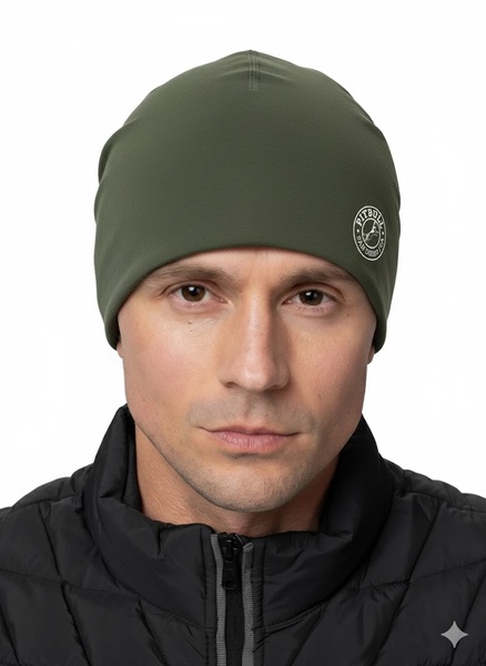 PIT BULL "SAN DIEGO CA" cotton winter hat - olive