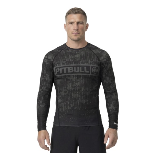 Rashguard longsleeve PIT BULL "HEX CAMO HILLTOP" - czarny