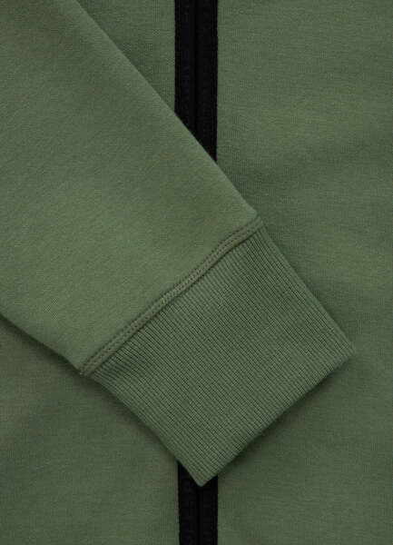 Bluza rozpinana z kapturem PIT BULL "Hermes" - oliwkowa