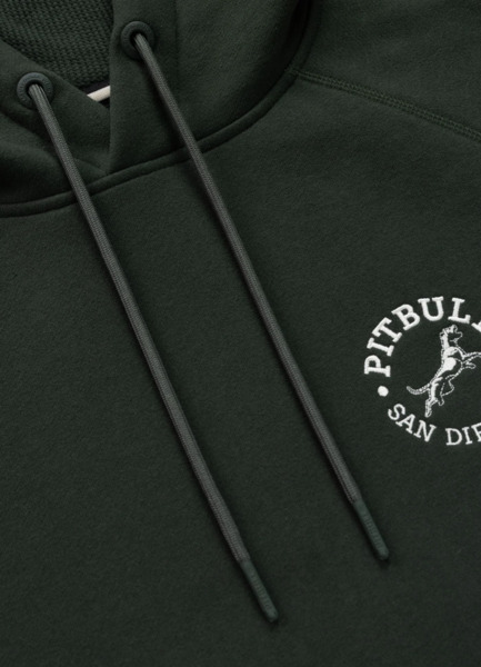 Bluza męska z kapturem PIT BULL "SAN DIEGO CA" - ciemny zielony
