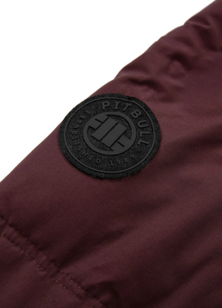 Kurtka zimowa męska z kapturem PIT BULL "BURNT" - bordowy