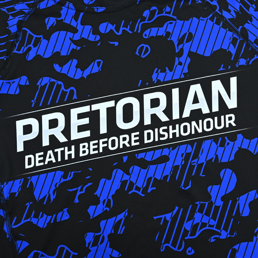 Rashguard short sleeve Pretorian "Blue Camo"