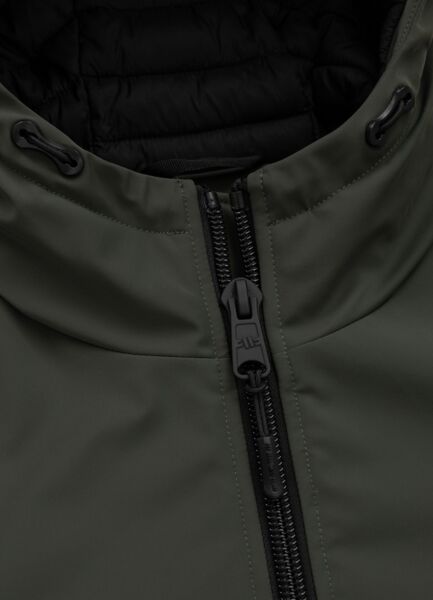 Kurtka zimowa z kapturem PIT BULL "YORK" - oliwkowy