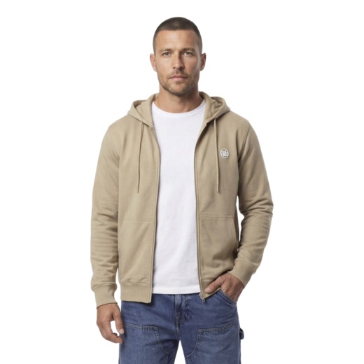 Bluza rozpinana z kapturem PIT BULL "SMALL LOGO NUGGET" - piaskowy